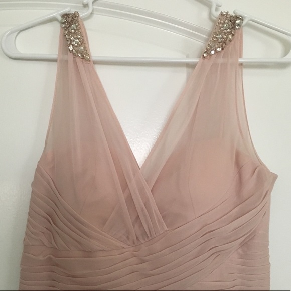 adrianna papell ruched embellished gown